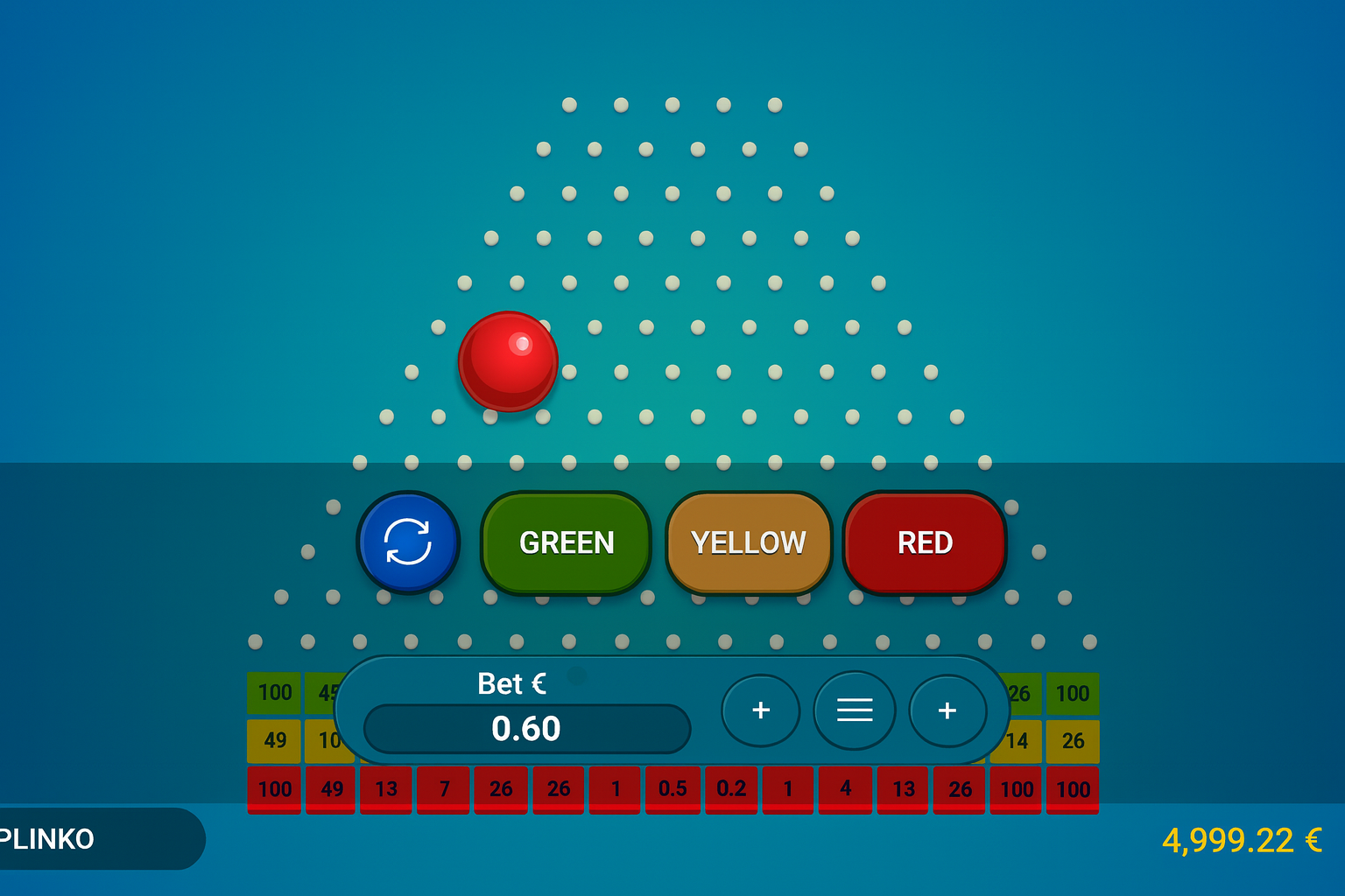 Plinko casino -peliaula ja online casino -näkymä